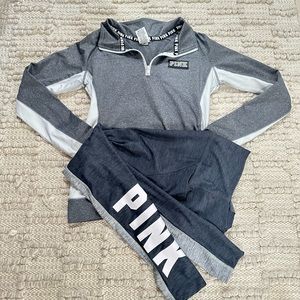 Pink legging and sweater set